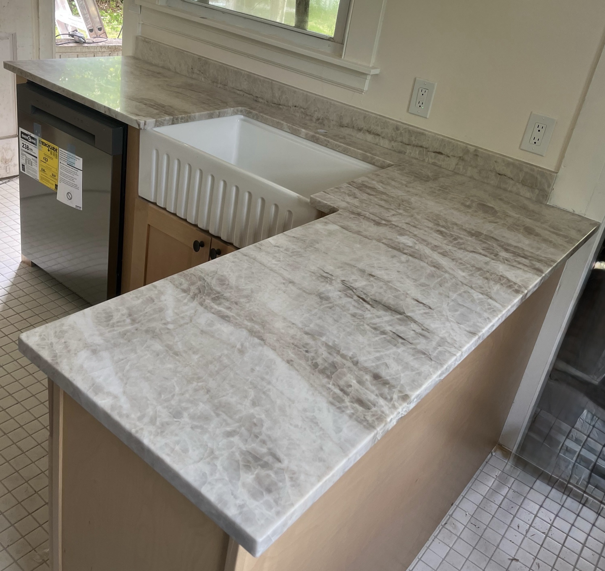 GLC Stone installation: finished stone surface
